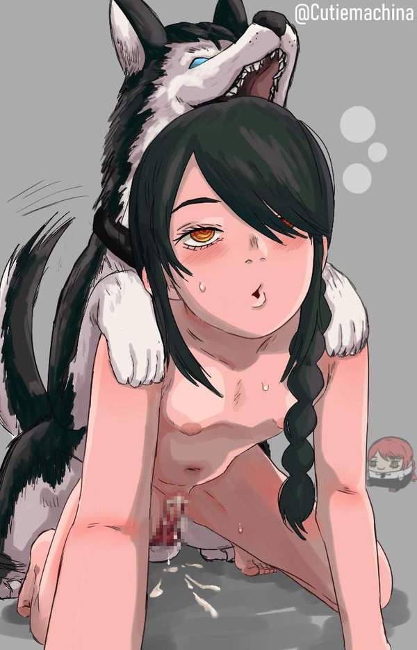 【わんこそば記念日】犬と至近距離で戯れる女子達の二次エロ画像　【1枚目】