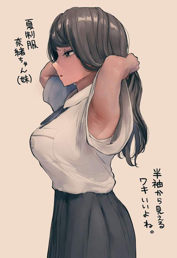 【夏が待ち遠しい】夏服ＪＫワキを愛でる二次エロ画像 【6枚目】