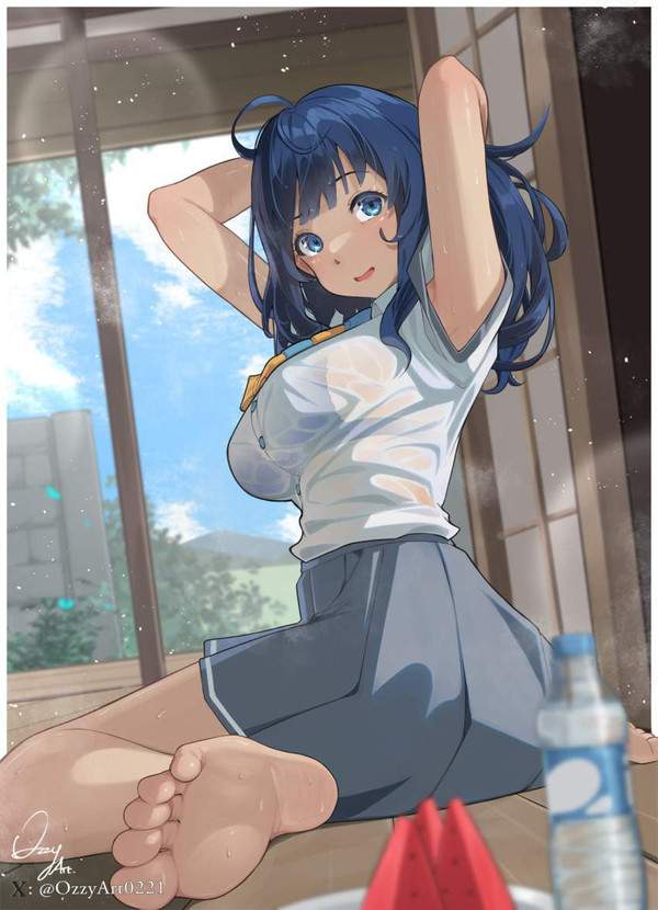 【夏が待ち遠しい】夏服ＪＫワキを愛でる二次エロ画像 【12枚目】