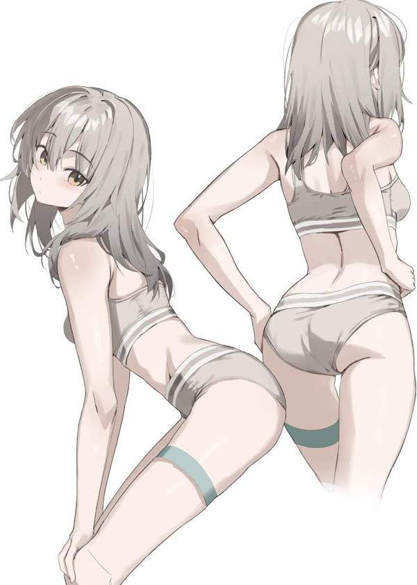 【運動神経良さそう】スレンダー体型スポブラ＆ショーツ女子の二次エロ画像【4枚目】