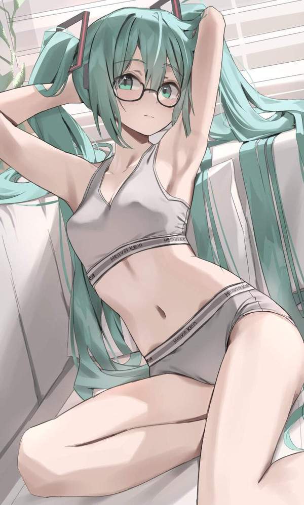 【運動神経良さそう】スレンダー体型スポブラ＆ショーツ女子の二次エロ画像【5枚目】