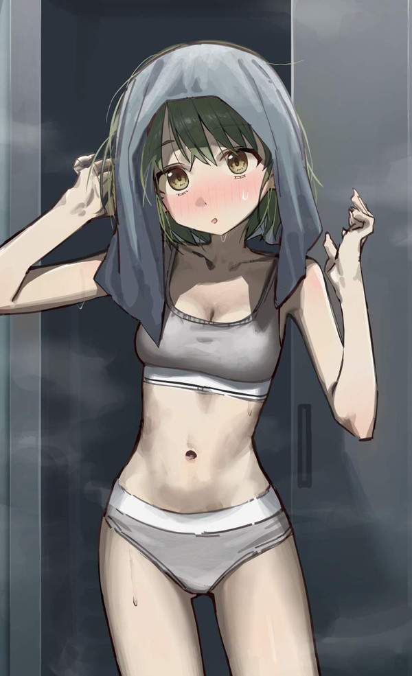 【運動神経良さそう】スレンダー体型スポブラ＆ショーツ女子の二次エロ画像【24枚目】