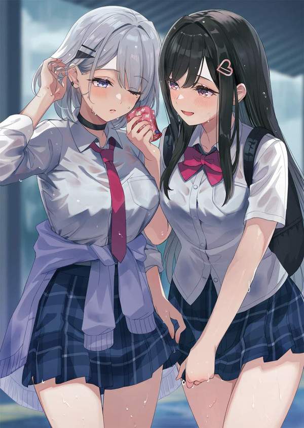 【雨水】雨に濡れた女子達の二次エロ画像【10枚目】