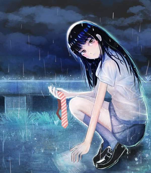 【雨水】雨に濡れた女子達の二次エロ画像【12枚目】