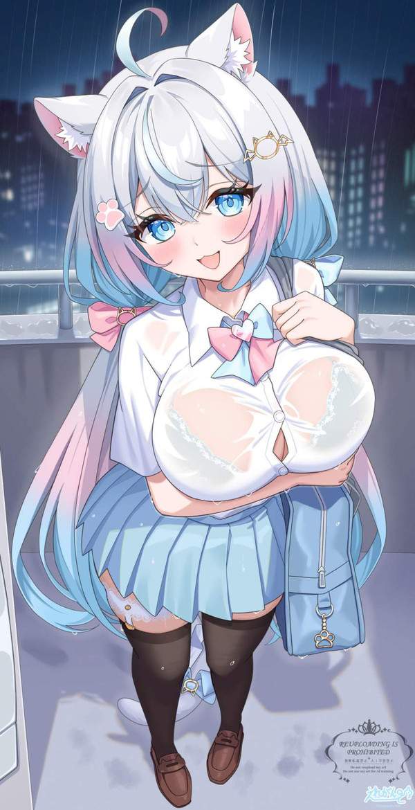 【雨水】雨に濡れた女子達の二次エロ画像【15枚目】