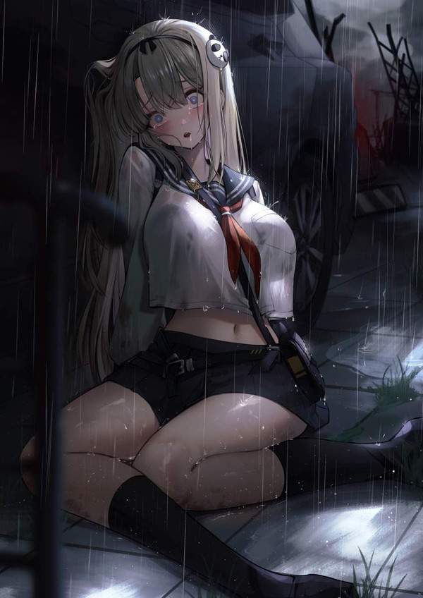 【雨水】雨に濡れた女子達の二次エロ画像【23枚目】