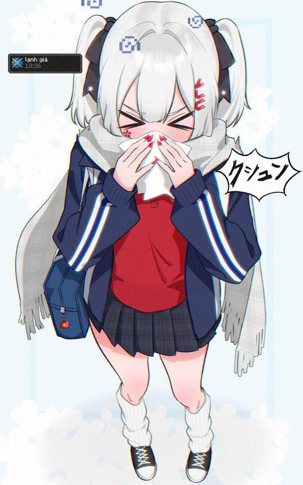 【アレルギーの日】くしゃみする女子達の二次エロ画像【7枚目】