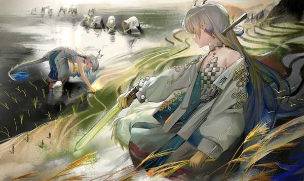 【食糧管理法公布記念日】田植えする女子達の二次エロ画像【13枚目】