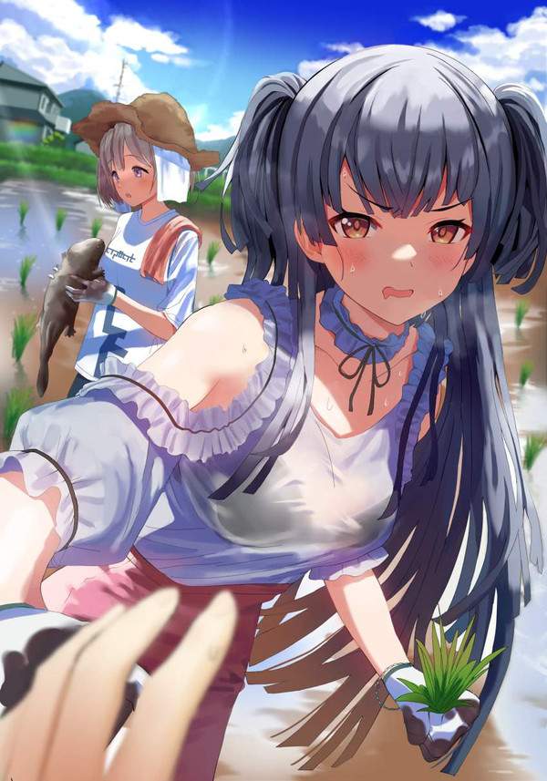 【食糧管理法公布記念日】田植えする女子達の二次エロ画像【28枚目】