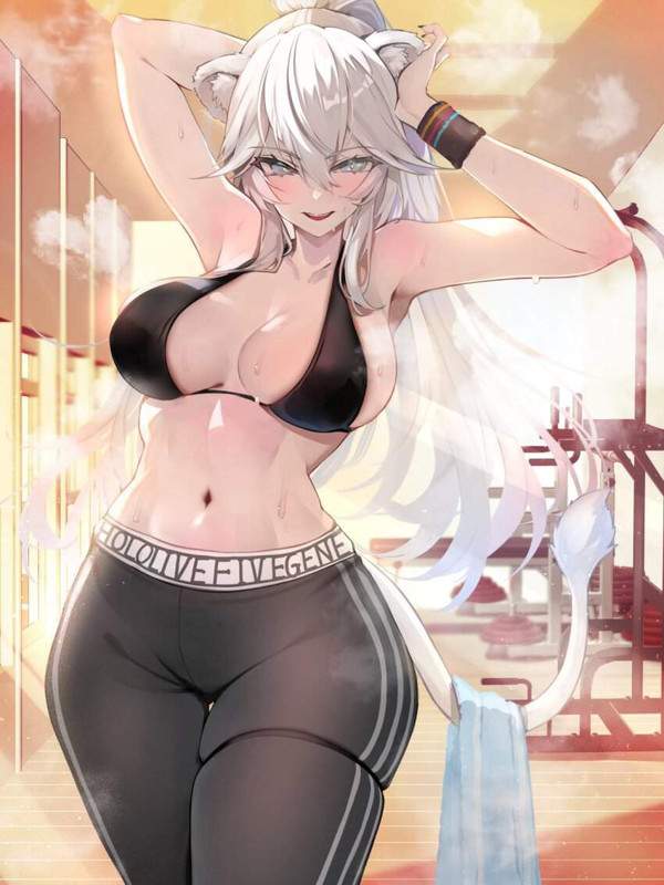 【吸いたい】汗だくフィットネス女子達の二次エロ画像【嗅ぎたい】【1枚目】