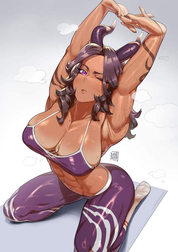 【吸いたい】汗だくフィットネス女子達の二次エロ画像【嗅ぎたい】【8枚目】