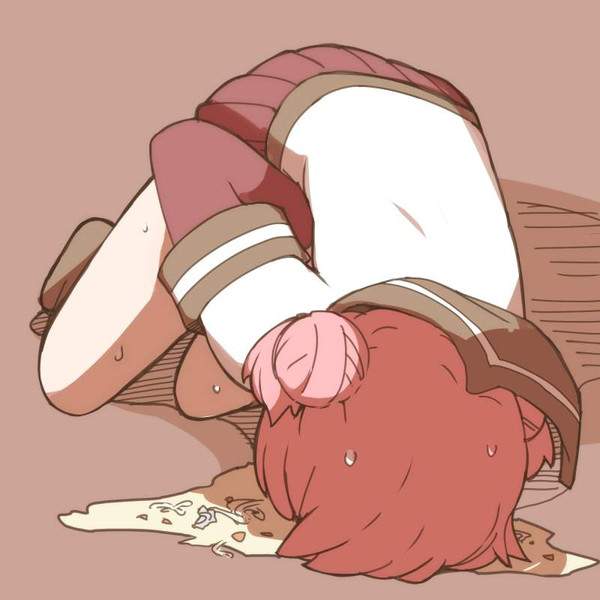 【子宮嘔吐セヨ!】腹パンでゲロ吐いてる女子達の二次エロ画像【2枚目】