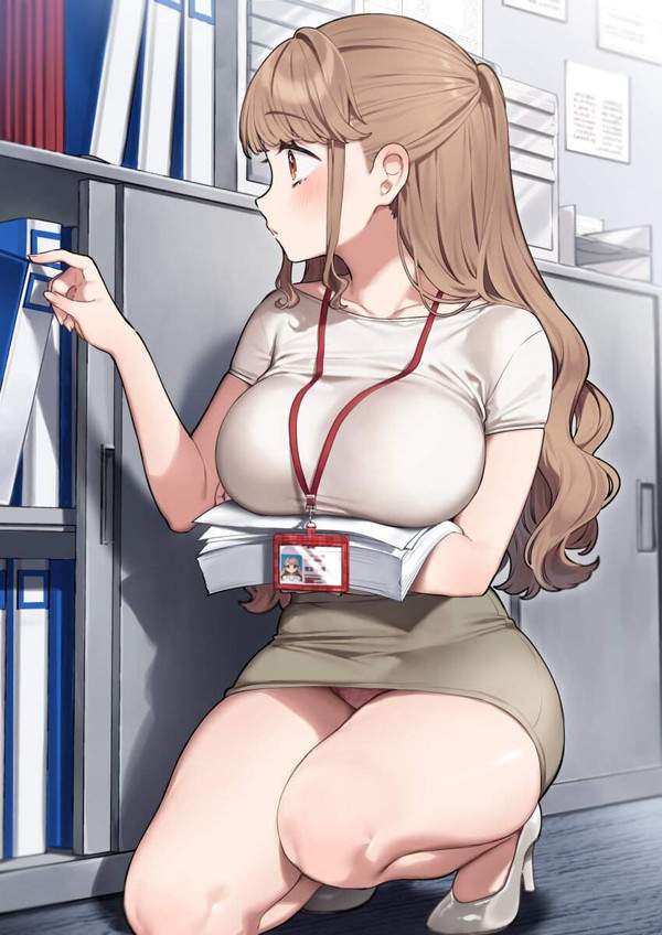 【日常系】職場で見る同僚女性のパンチラって良いよね！って二次エロ画像【1枚目】