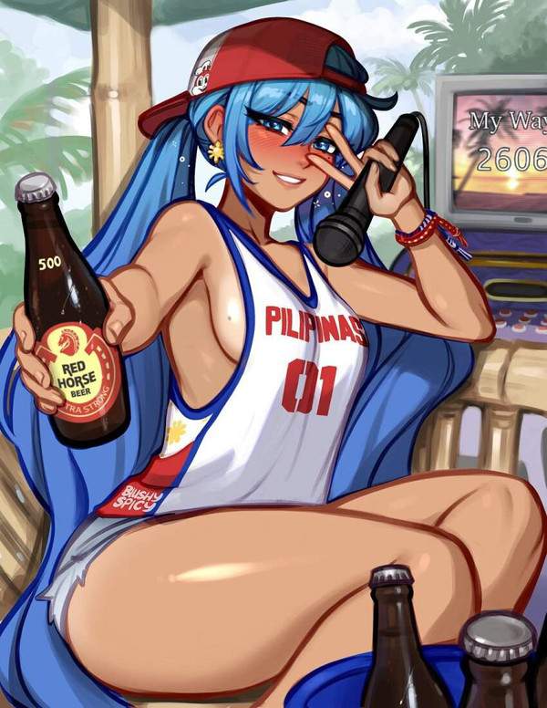 【性癖全開】カラオケボックスで脱ぎたがる女子達の二次エロ画像【21枚目】