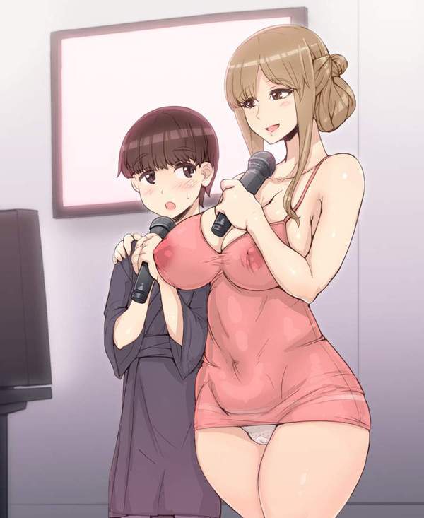 【性癖全開】カラオケボックスで脱ぎたがる女子達の二次エロ画像【28枚目】