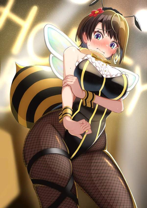 【みつばちの日】ハチのコスプレしてる女子達の二次エロ画像【1枚目】