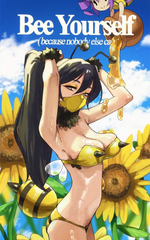 【みつばちの日】ハチのコスプレしてる女子達の二次エロ画像【21枚目】