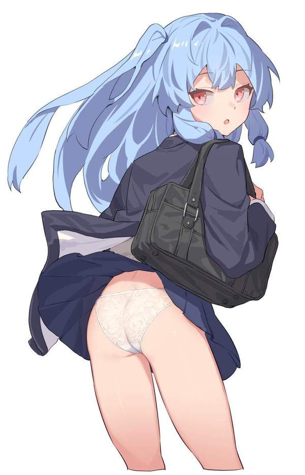 【春分の日】風パンチラしてるJK達の二次エロ画像【4枚目】