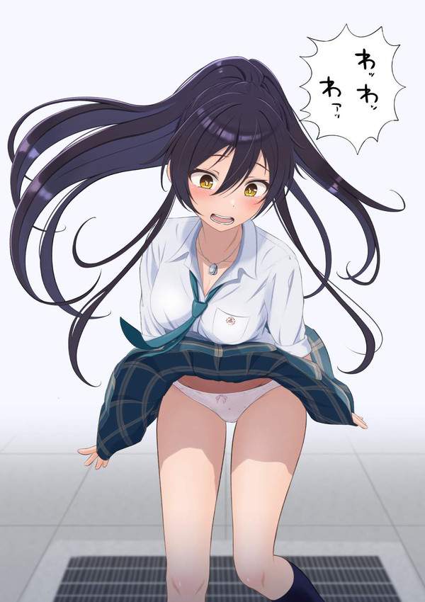 【春分の日】風パンチラしてるJK達の二次エロ画像【6枚目】