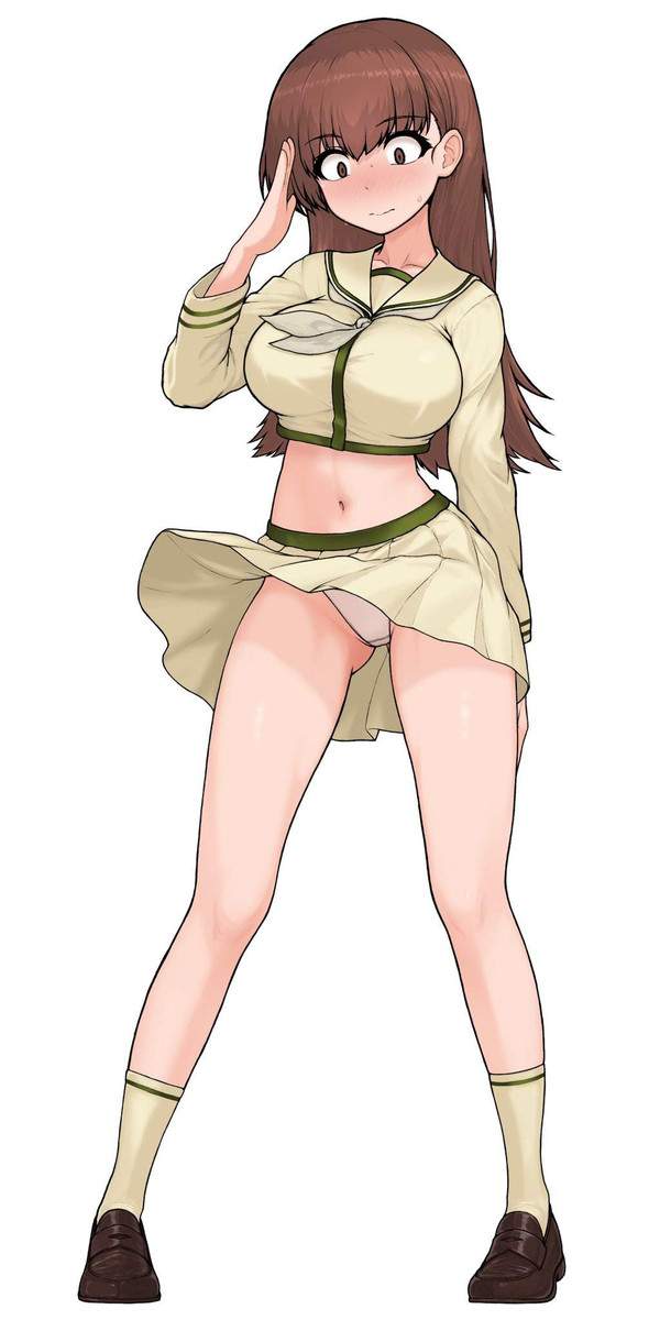 【春分の日】風パンチラしてるJK達の二次エロ画像【15枚目】