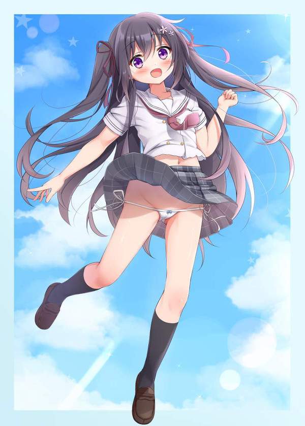 【春分の日】風パンチラしてるJK達の二次エロ画像【35枚目】