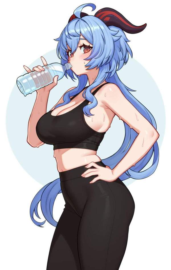 【世界水の日】ペットボトルの水を飲む女子達の二次エロ画像【9枚目】