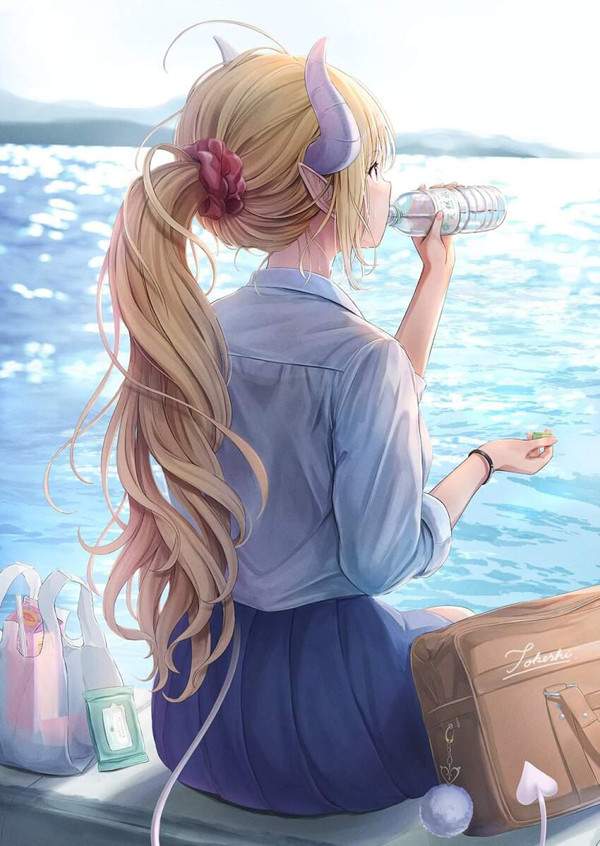 【世界水の日】ペットボトルの水を飲む女子達の二次エロ画像【11枚目】