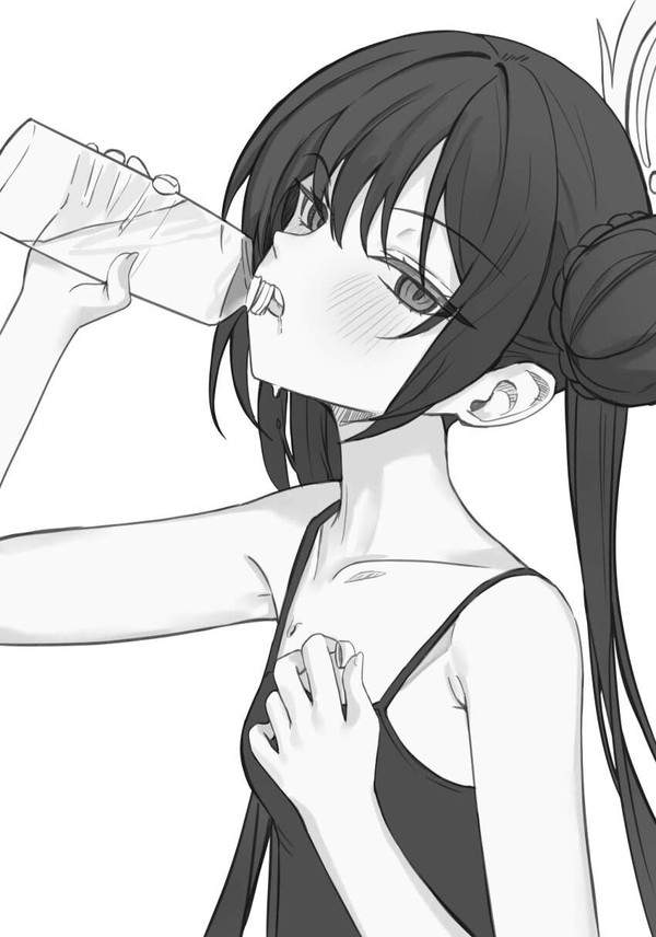 【世界水の日】ペットボトルの水を飲む女子達の二次エロ画像【35枚目】