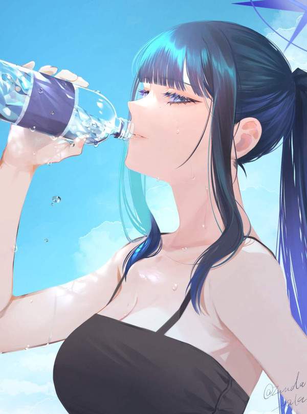 【世界水の日】ペットボトルの水を飲む女子達の二次エロ画像【37枚目】