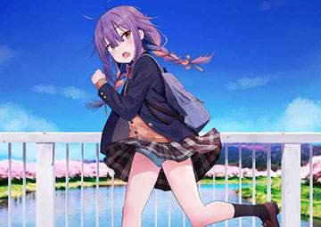 【春分の日】風パンチラしてるJK達の二次エロ画像