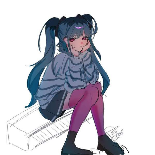 【本日から青切符導入】自転車パンチラ女子の二次エロ画像【34枚目】