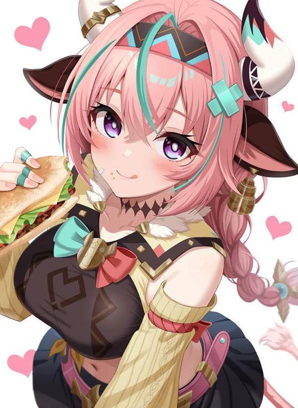 【しっかりいい朝食の日】ハンバーガーを食べる女子達の二次エロ画像【栄養満点の朝飯の代表】【3枚目】