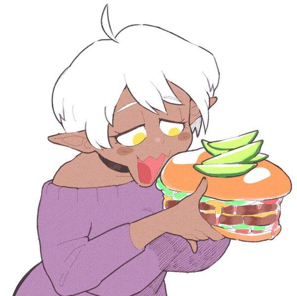 【しっかりいい朝食の日】ハンバーガーを食べる女子達の二次エロ画像【栄養満点の朝飯の代表】【4枚目】