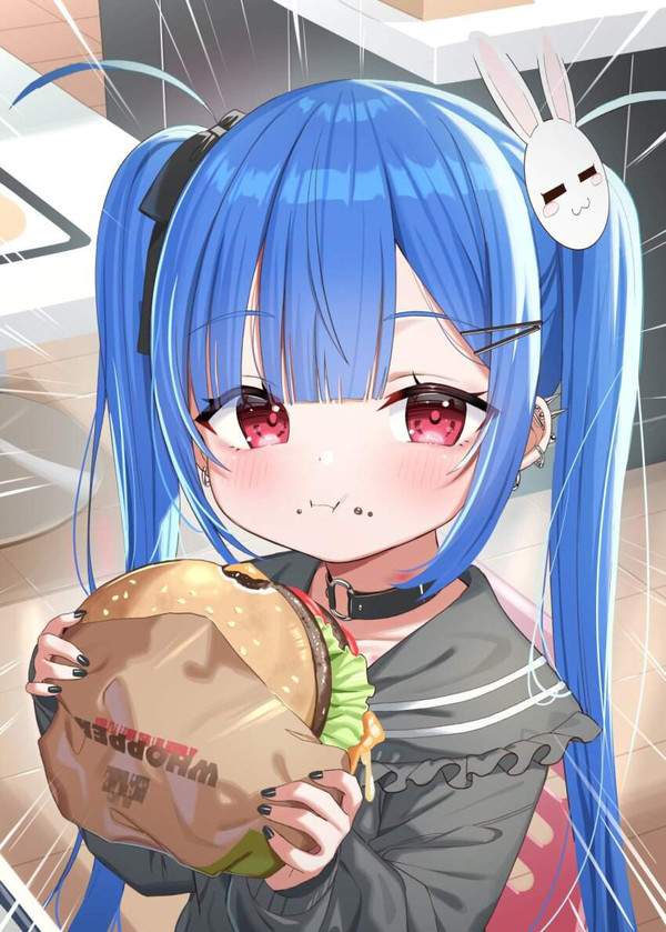 【しっかりいい朝食の日】ハンバーガーを食べる女子達の二次エロ画像【栄養満点の朝飯の代表】【14枚目】