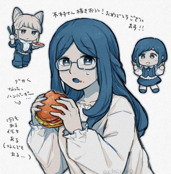 【しっかりいい朝食の日】ハンバーガーを食べる女子達の二次エロ画像【栄養満点の朝飯の代表】【15枚目】