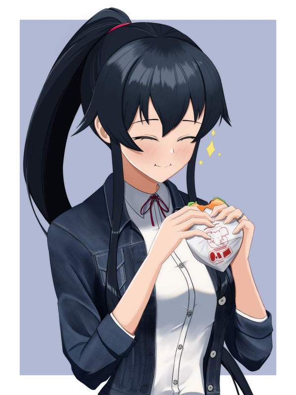 【しっかりいい朝食の日】ハンバーガーを食べる女子達の二次エロ画像【栄養満点の朝飯の代表】【18枚目】