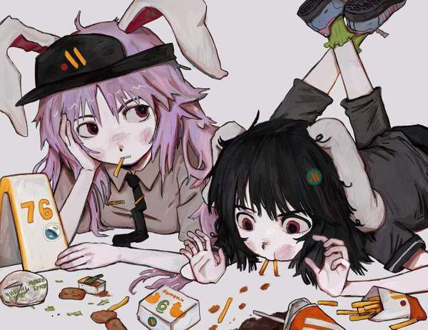 【しっかりいい朝食の日】ハンバーガーを食べる女子達の二次エロ画像【栄養満点の朝飯の代表】【27枚目】