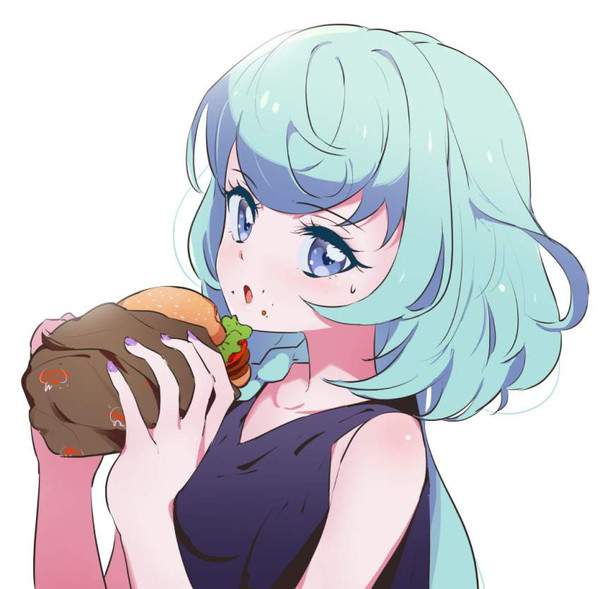 【しっかりいい朝食の日】ハンバーガーを食べる女子達の二次エロ画像【栄養満点の朝飯の代表】【28枚目】