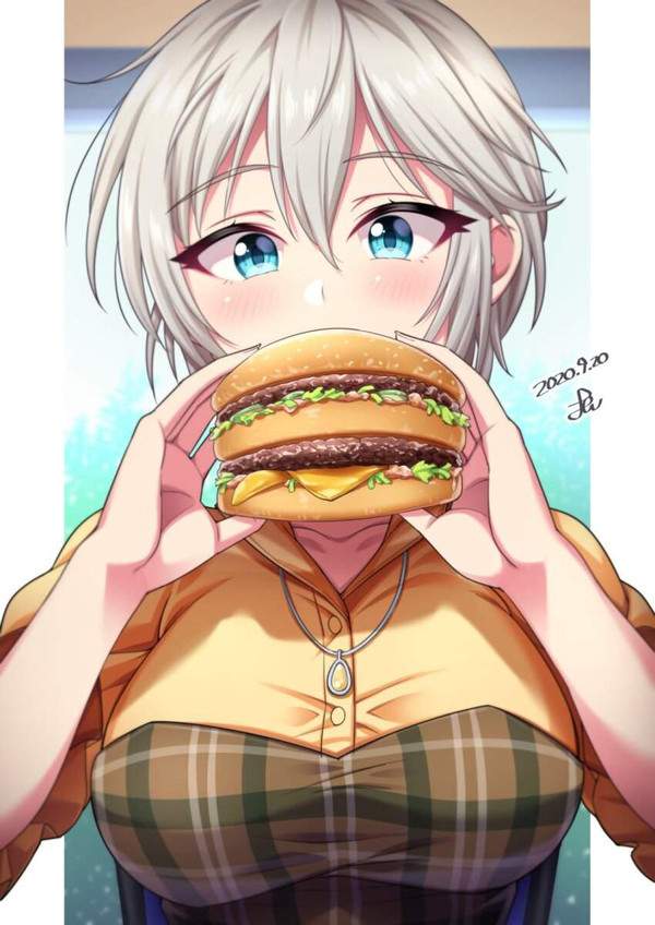 【しっかりいい朝食の日】ハンバーガーを食べる女子達の二次エロ画像【栄養満点の朝飯の代表】【32枚目】