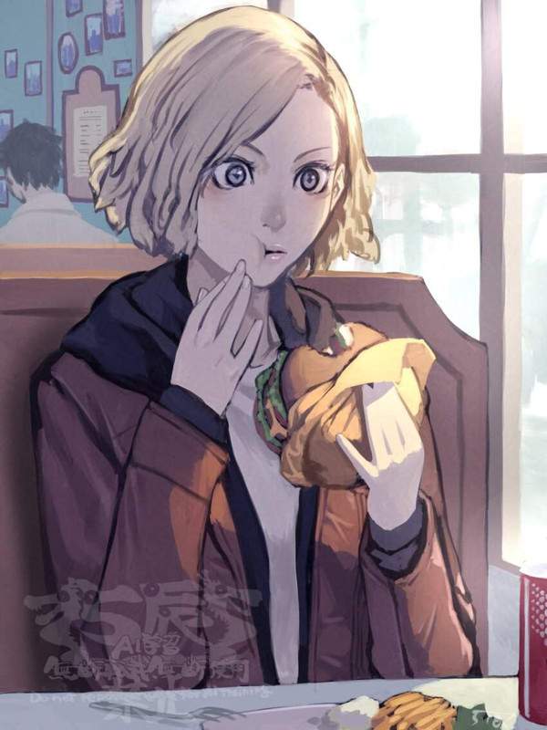 【しっかりいい朝食の日】ハンバーガーを食べる女子達の二次エロ画像【栄養満点の朝飯の代表】【35枚目】