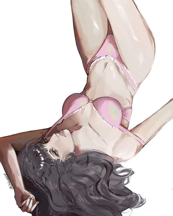 【桜を名残惜しみつつ】ピンク色のブラジャー&パンティーを着用した女子達の二次エロ画像【6枚目】