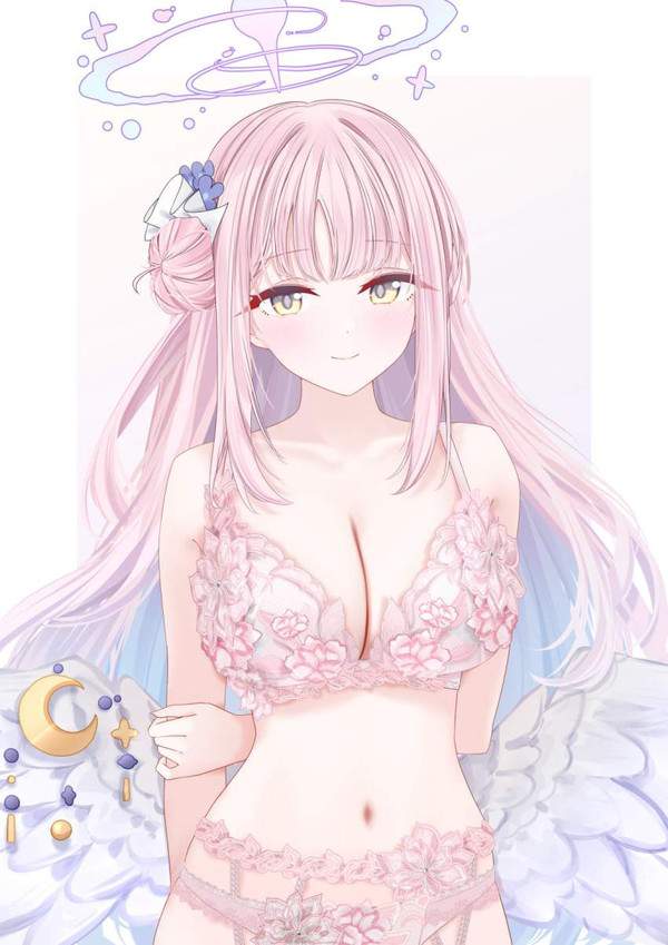 【桜を名残惜しみつつ】ピンク色のブラジャー&パンティーを着用した女子達の二次エロ画像【15枚目】