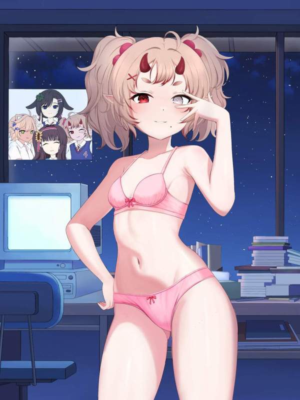 【桜を名残惜しみつつ】ピンク色のブラジャー&パンティーを着用した女子達の二次エロ画像【17枚目】