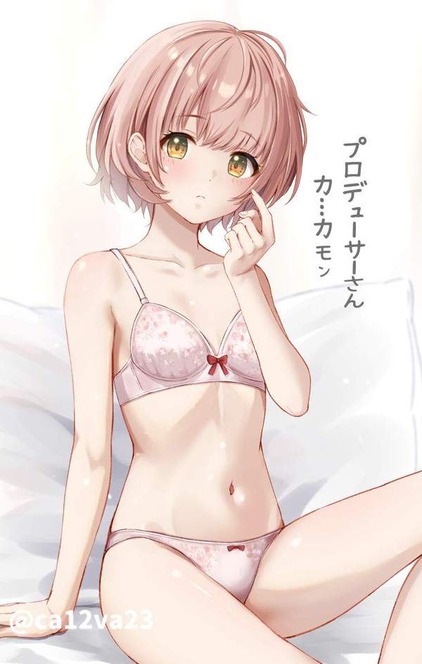 【桜を名残惜しみつつ】ピンク色のブラジャー&パンティーを着用した女子達の二次エロ画像【22枚目】