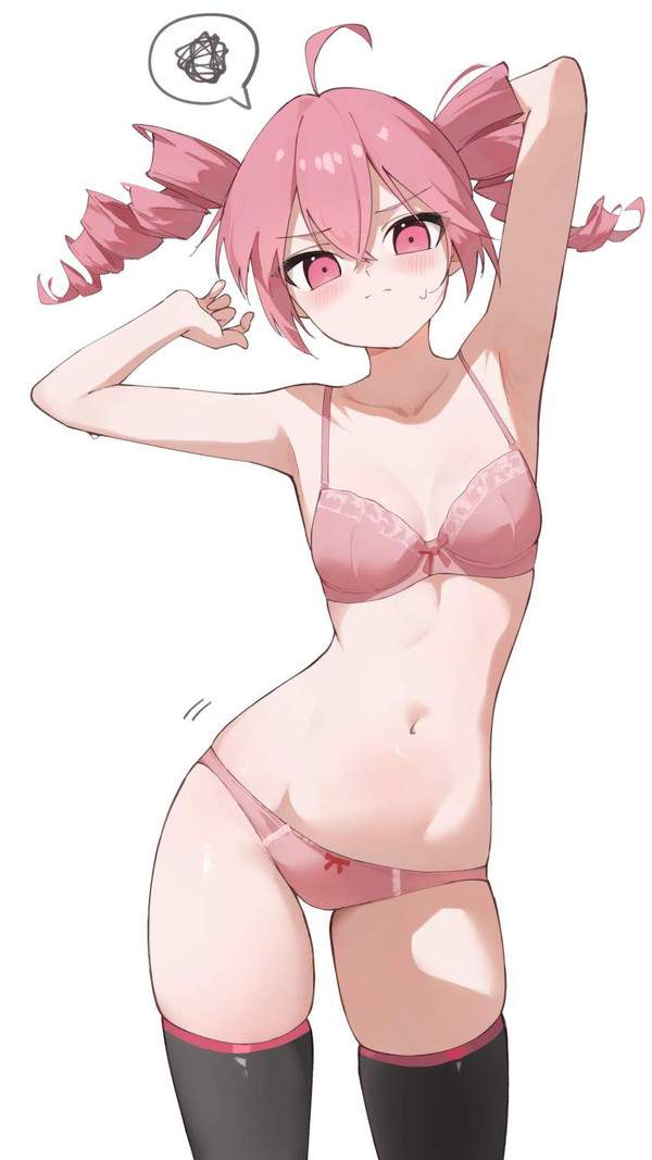 【桜を名残惜しみつつ】ピンク色のブラジャー&パンティーを着用した女子達の二次エロ画像【28枚目】