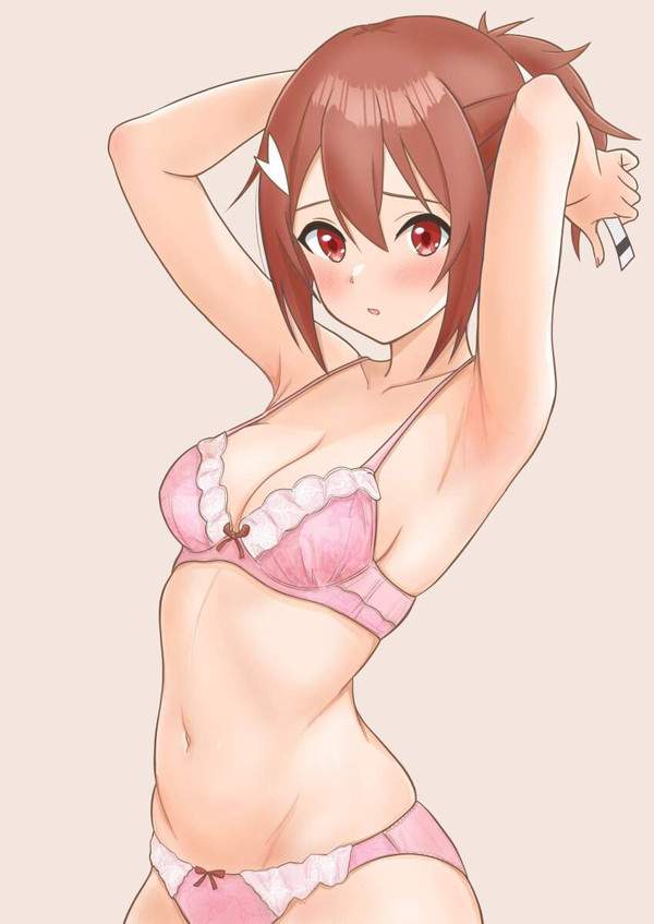 【桜を名残惜しみつつ】ピンク色のブラジャー&パンティーを着用した女子達の二次エロ画像【30枚目】