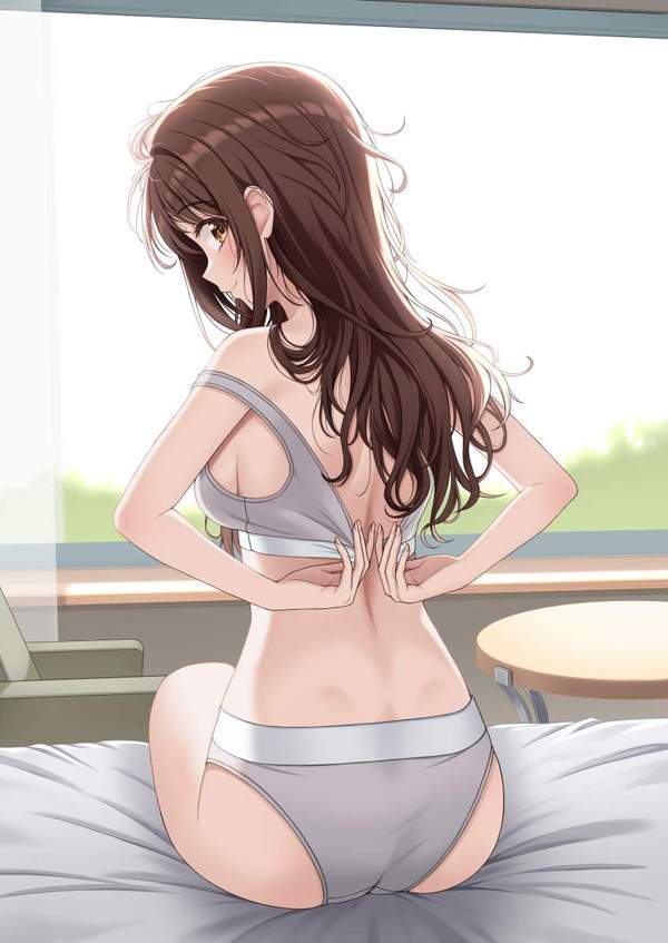 【あと少し】両腕を後ろに回してブラジャー外そうとしてる女子達の二次エロ画像【11枚目】