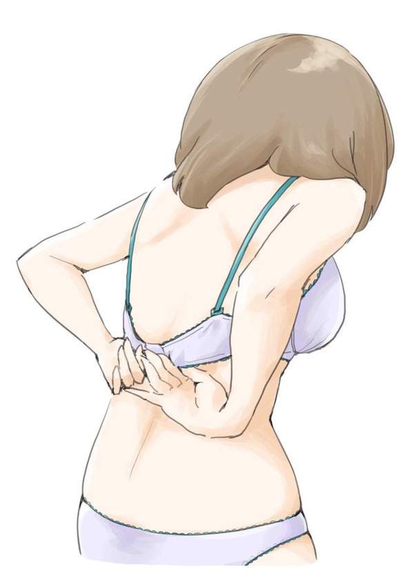 【あと少し】両腕を後ろに回してブラジャー外そうとしてる女子達の二次エロ画像【22枚目】