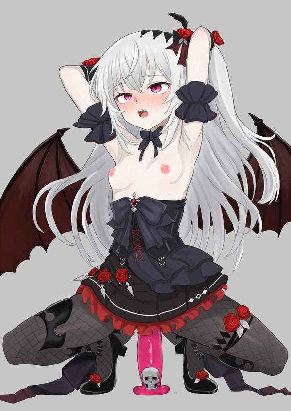 【騎乗位オナニー】床に置いたバイブに跨る女子達の二次エロ画像【14枚目】