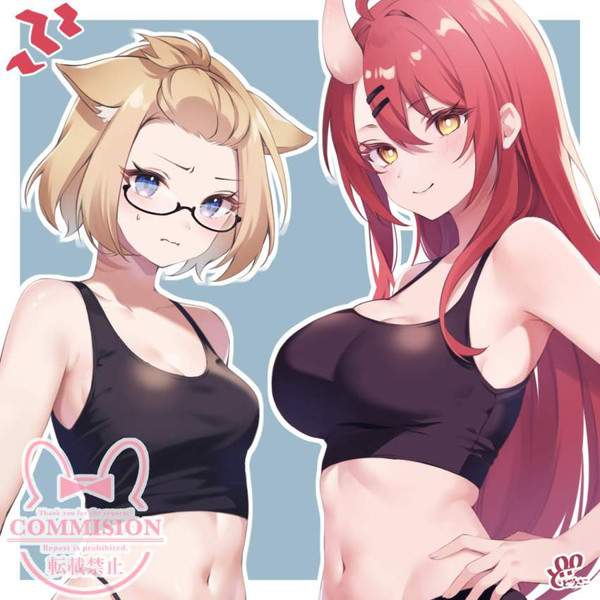 【ロンドンブーツ１号２号！？】金髪女子と赤髪女子の二次エロ画像【6枚目】